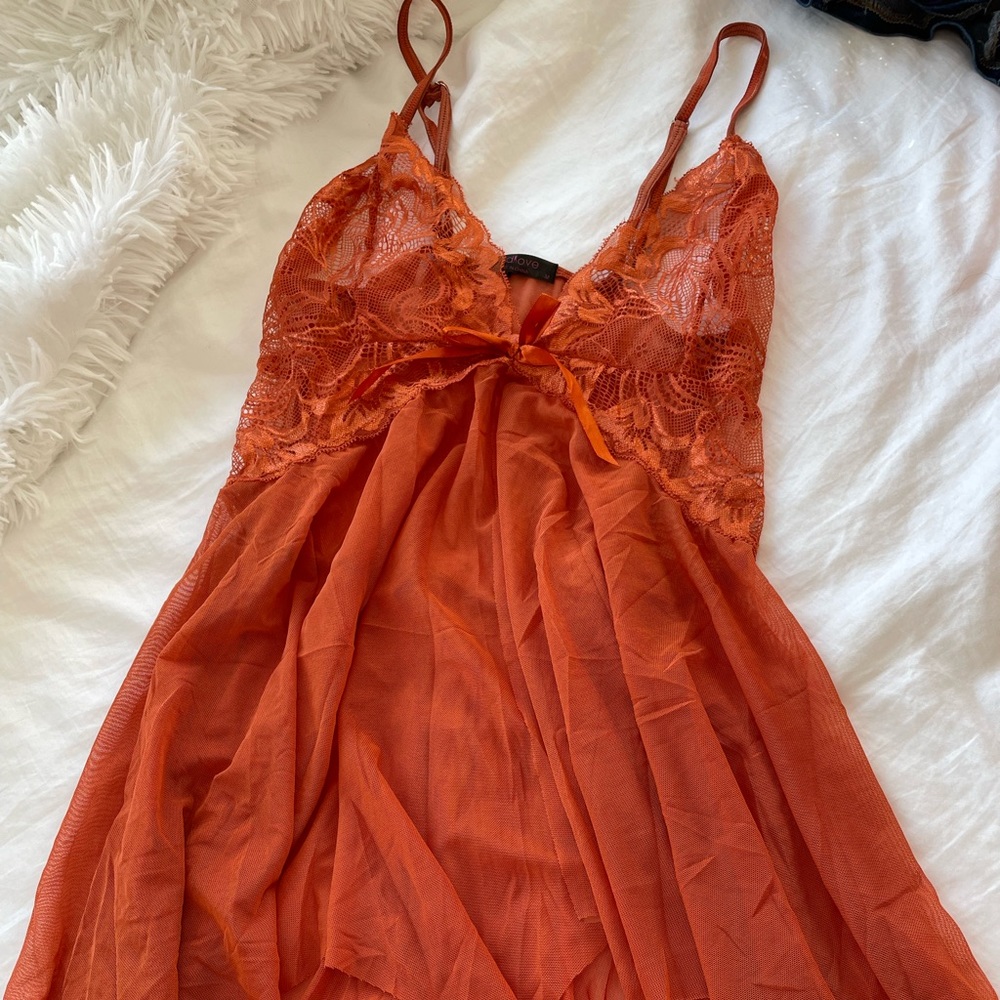 Orange Lingerie Dress